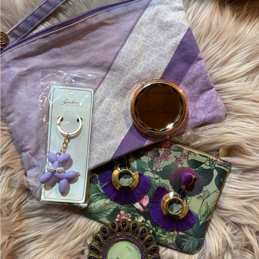 BUNDLE: 💜💜 PURPLE BUNDLE… Tatcha Lavender and Floral Cosmetic Bag Gift Set 💜💜 - Picture 9 of 13